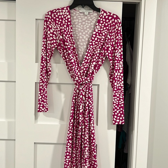 strapless open back dress Diane Von Furstenberg Chain Geo Multi Sm Red  CLAUDETTE